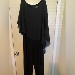 Adrianna Papell size 16w/14w nwt black formal one piece pant suit. Orig $169.00